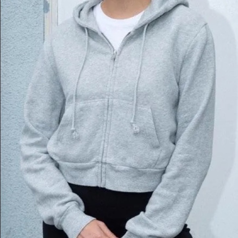 brandy melville crystal cropped hoodie